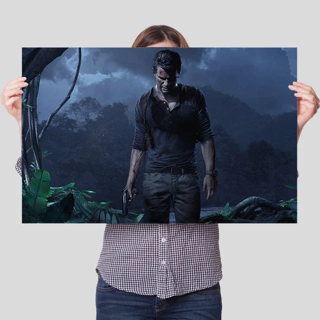 Uncharted Video Game Canvas Poster – Wall Art Print for Home Decor