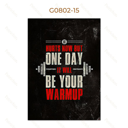 Gym Motivational Quote Wall Art Poster – Bodybuilding Canvas Print