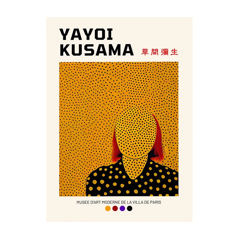 Yayoi Kusama Infinity Nets Poster – Abstract Wall Art Print Unframed