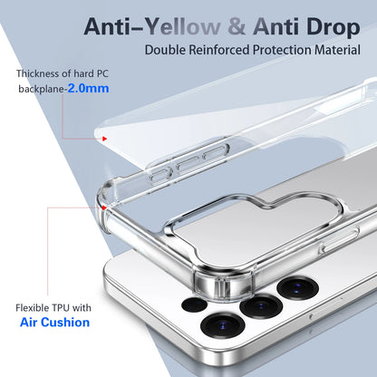 Transparente Anti-Yellowing Phone Cases Samsung S25 Ultta S24 S23 Plus S22 S21 S20 Fe A15 A16 A06