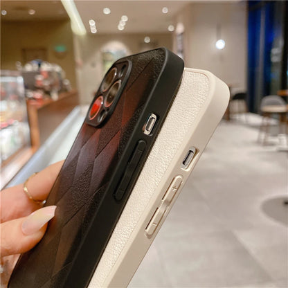 Leather Texture Silicone iPhone Case – Slim & Stylish
