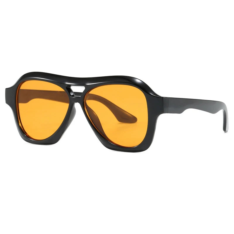 Double Bridge Retro Sunglasses – Gradient Aviator Unisex