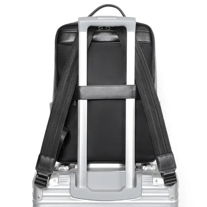 Genuine Leather Men's Backpack Large Capacity Laptop Bag