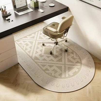Semi-Circle Office Chair Mat – Anti-Slip Wear-Resistant Desk Rug