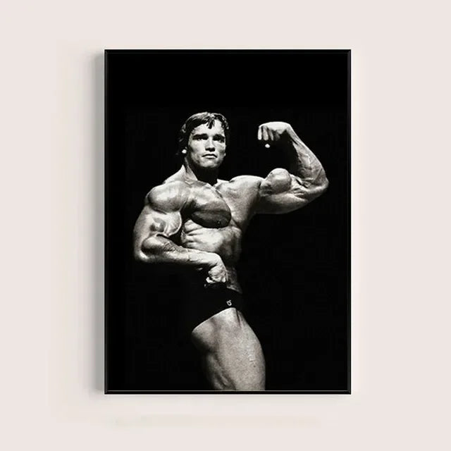 Arnold Schwarzenegger Motivational Gym Poster – Bodybuilding Wall Art
