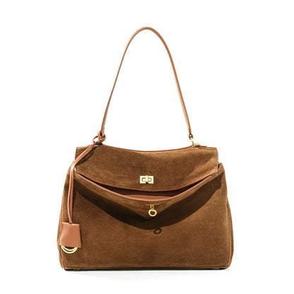 New Women Suede Leather Bag Shoulder Handbag