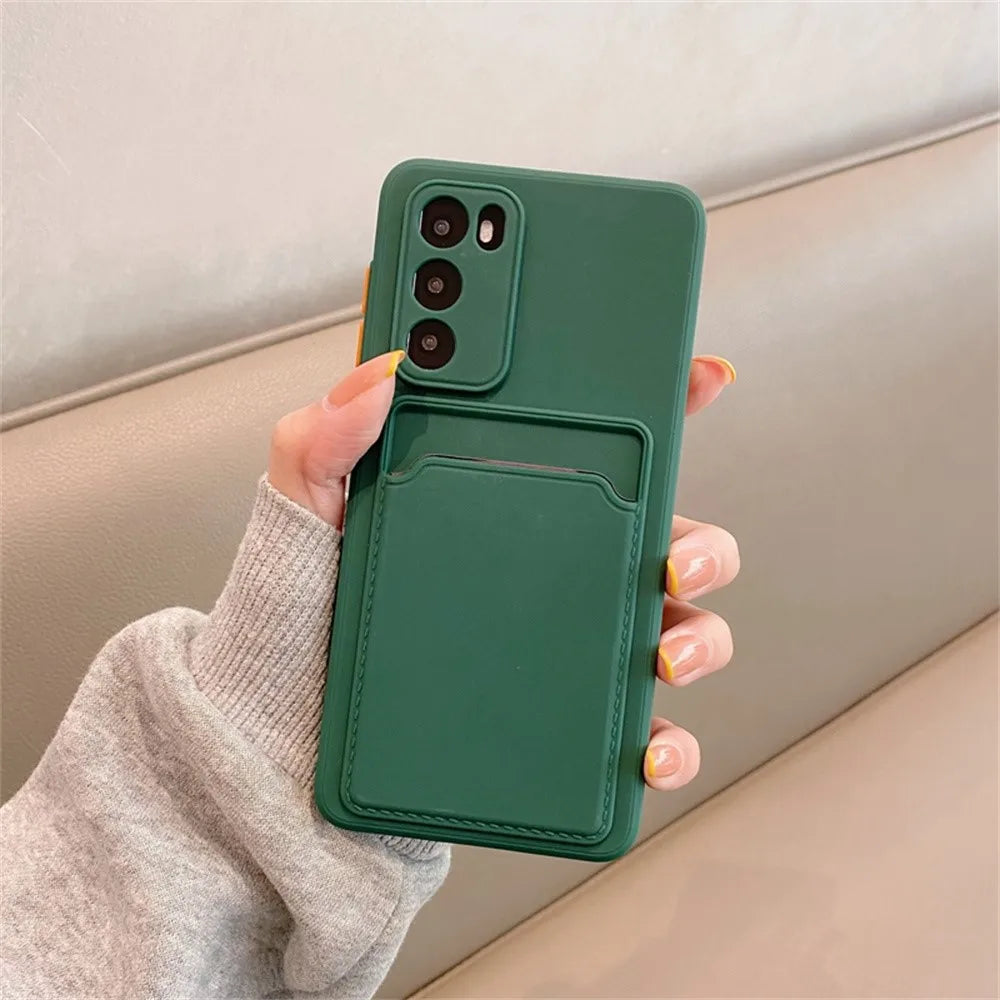 Samsung Galaxy Card Slot Wallet Case | TPU Silicone S21–S25 & A Series