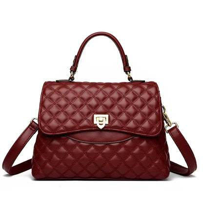Designer Leather Handbag for Women – Multilayer Crossbody Shoulder Bag
