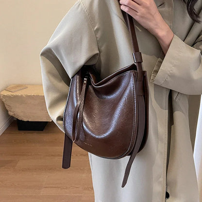 Retro PU Leather Crossbody Shoulder Bag for Women