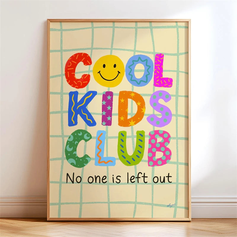 Boho Kids Wall Art Poster – Unicorn Motivational Print for Nursery & Girls Room