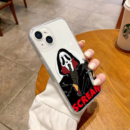 Ghostface Scream iPhone Case – Clear Magnetic Cover