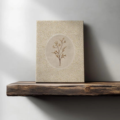 Vintage Botanical Dried Flower Wall Art Print – Retro Floral Poster