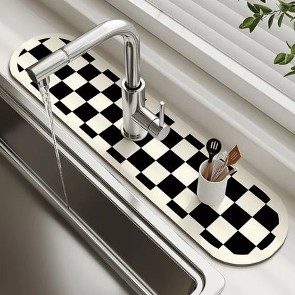 Diatomaceous Earth Sink Drain Mat – Absorbent Kitchen Faucet Mat