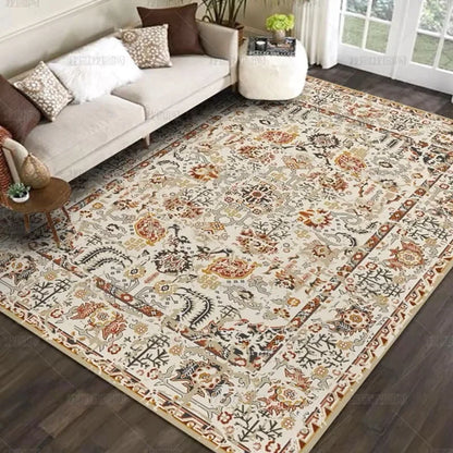 Bohemian Vintage Area Rug – Persian Floral Pattern for Living Room & Bedroom