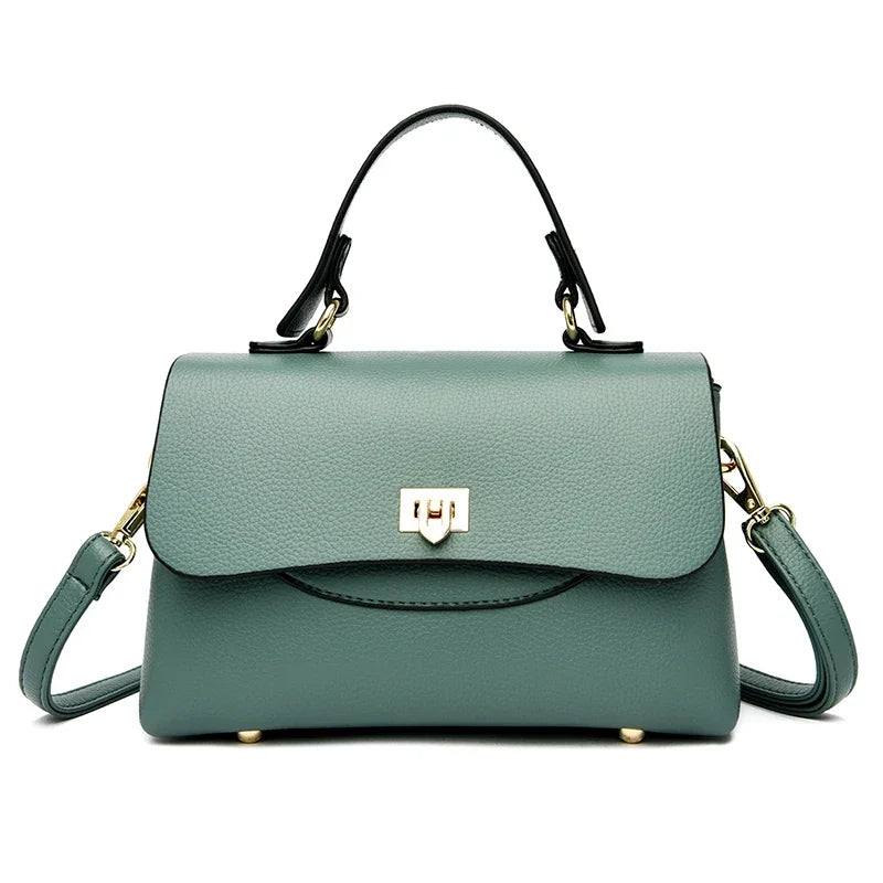 Designer Leather Handbag for Women – Multilayer Crossbody Shoulder Bag