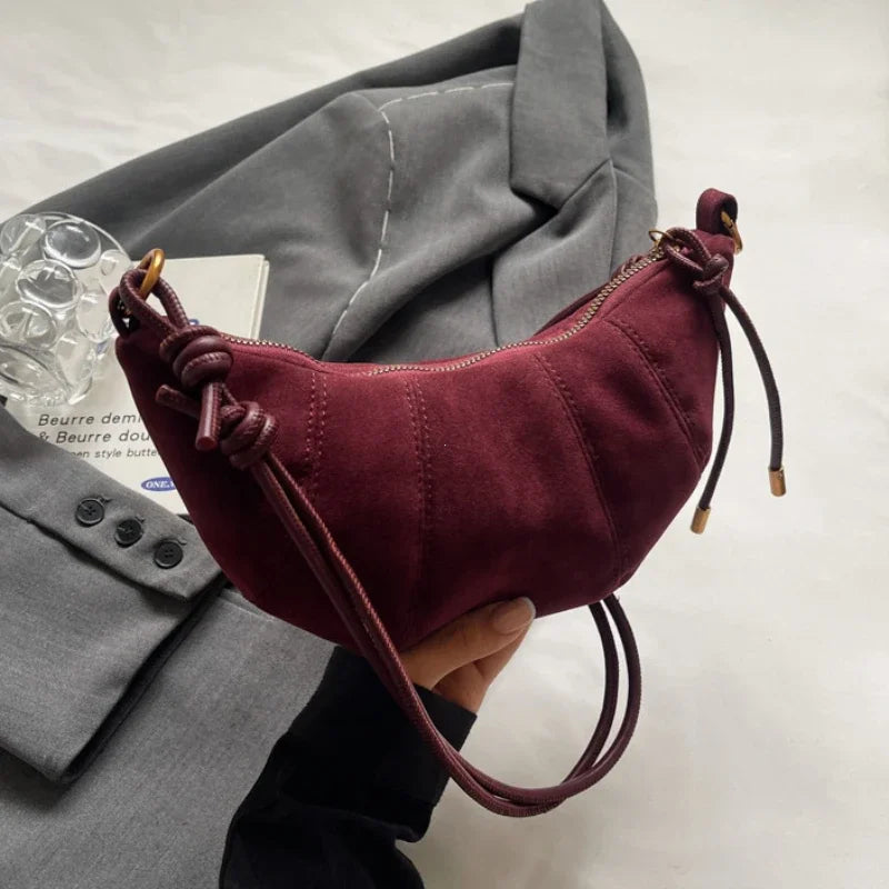 Velvet Material Zipper High Quality Shoulder Bag