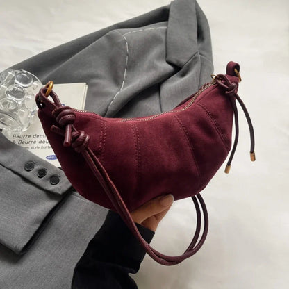 Velvet Material Zipper High Quality Shoulder Bag