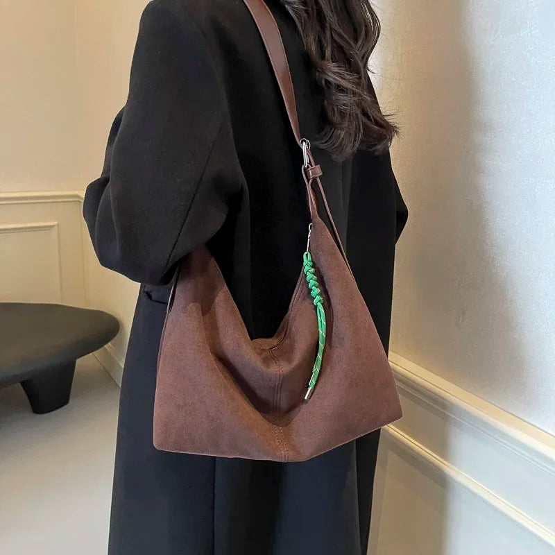 PU Leather Hobo Shoulder Bag – Women's Y2K Korean Style Handbag