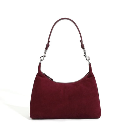 Retro Genuine Leather Suede Handbag Cowhide