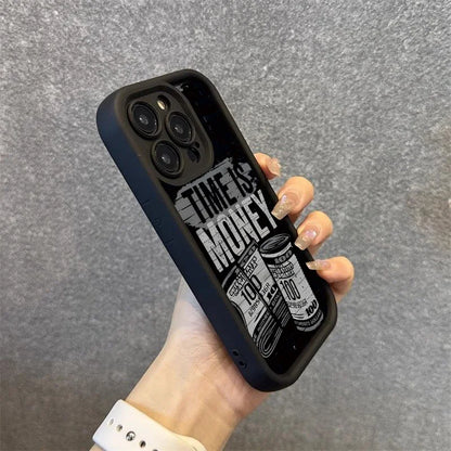 Time Is Money iPhone Case – Soft Silicone Printed Cover