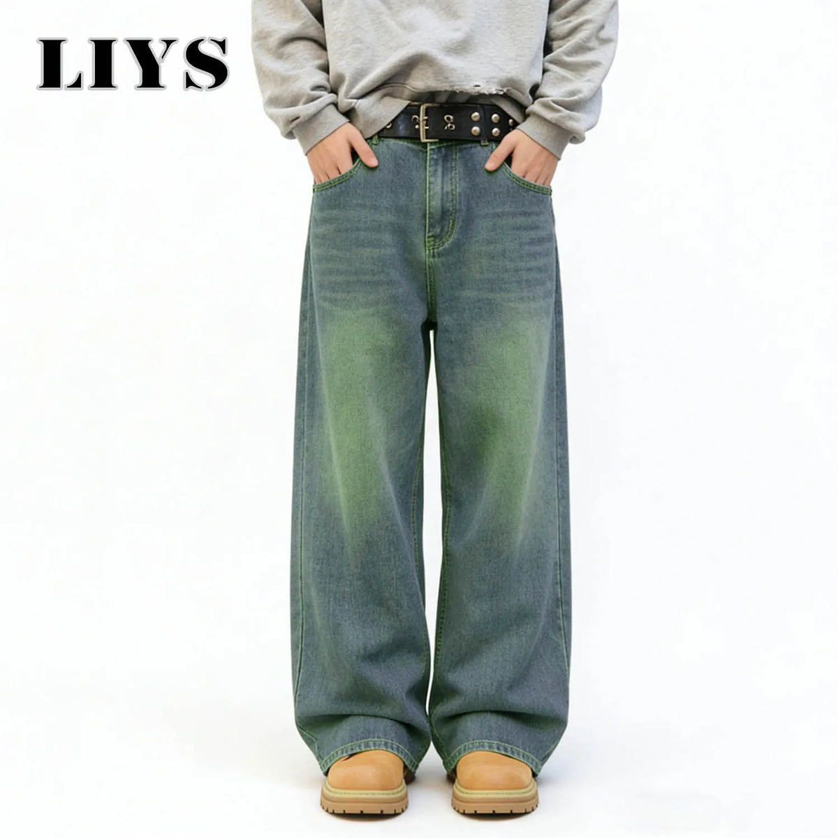 Baggy Wide Leg Jeans – Unisex Oversized Streetwear Denim Pants