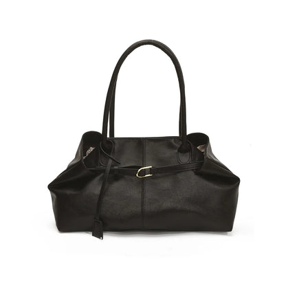 PU Leather Square Shoulder Bag for Women – Retro Underarm Tote