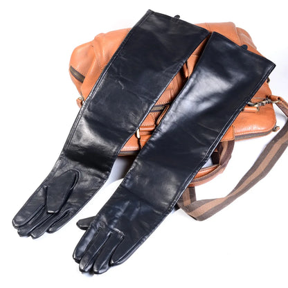 Opera-Length Genuine Sheepskin Leather Gloves for Men