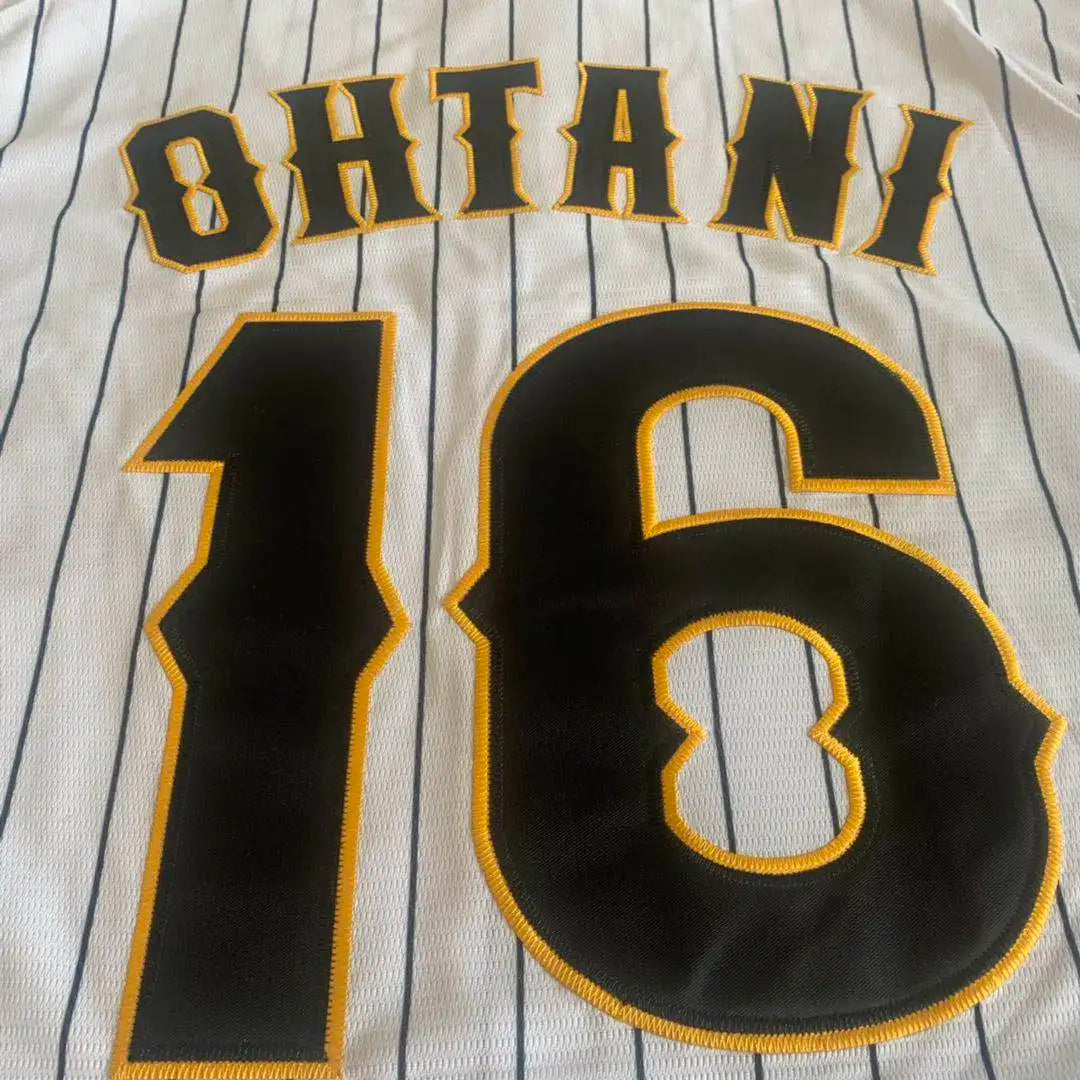 Ohtani #16 Japan Baseball Jersey – Embroidered Pinstripe Sportswear