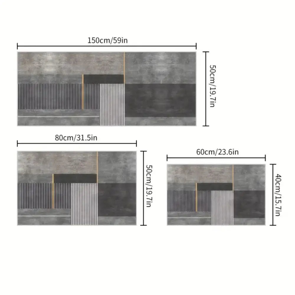 Minimalist Grey Door Mat – Non-Slip, Dirt Resistant Entrance Rug