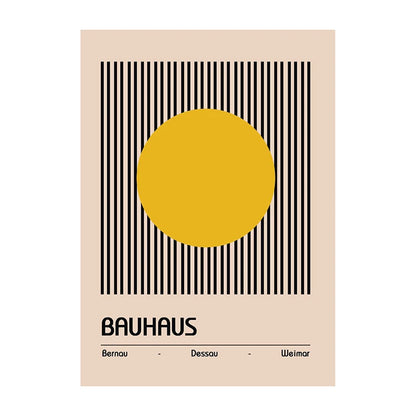 Bauhaus Geometric Abstract Art Poster – Minimalist Wall Print