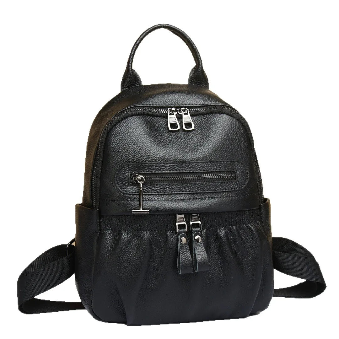 Genuine Leather Women's Mini Backpack – Compact Daily Bag