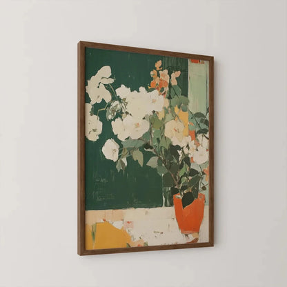 Floral Wall Art Canvas Print – Abstract Botanical Painting for Living Room