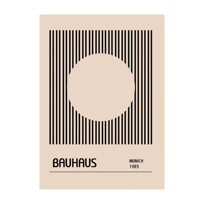 Bauhaus Geometric Abstract Art Poster – Minimalist Wall Print