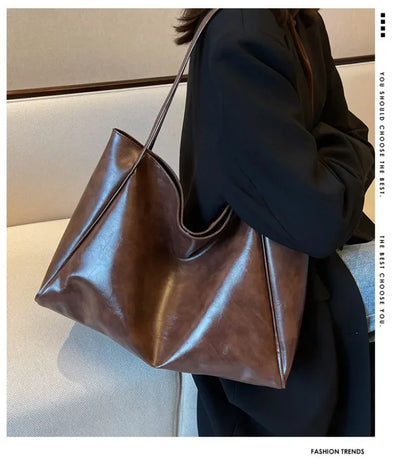 Women Tote Bag Fashion Large Capacity Soft Pu Leather