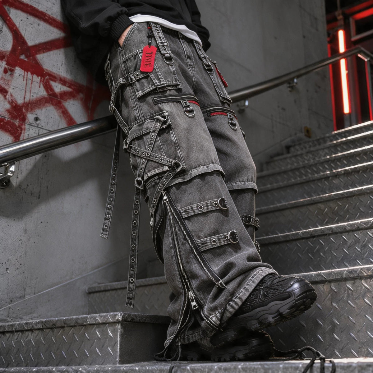 Wide Leg Cargo Denim Jeans – Men's Hip Hop Streetwear Pants