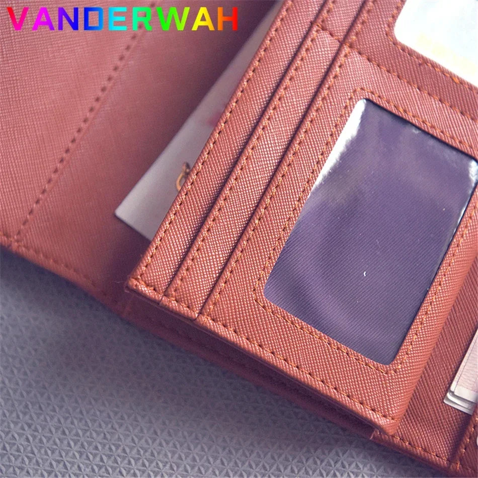 Vintage Long Short Wallet Bag Leather Purses Retro Card Holder Female Clutch Case Party Pouch Phone
