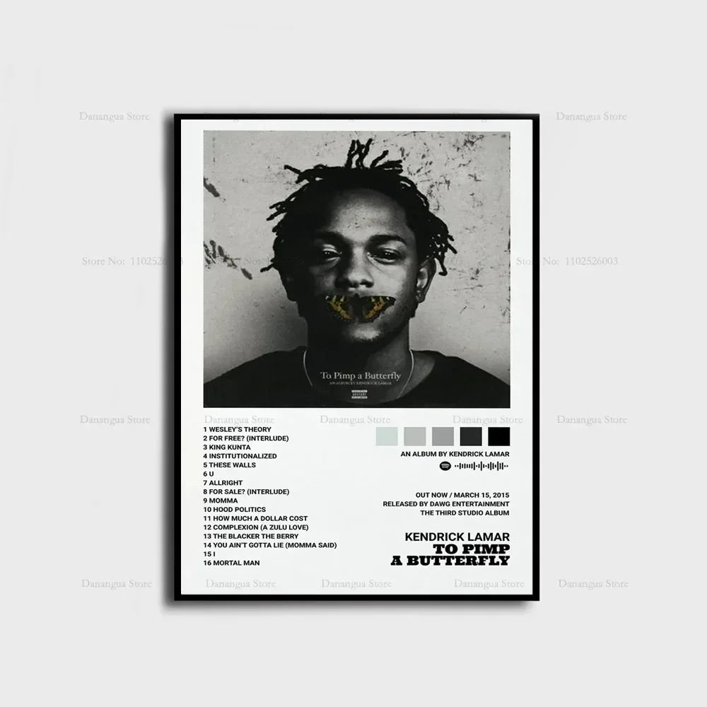 Kendrick Lamar Poster – Good Kid M.A.A.D City Album Wall Art