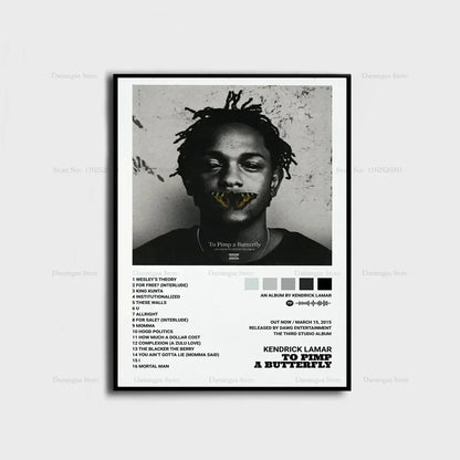 Kendrick Lamar Poster – Good Kid M.A.A.D City Album Wall Art