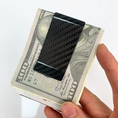 Carbon Fiber Money Clip – Slim 28mm Card Holder for Men
