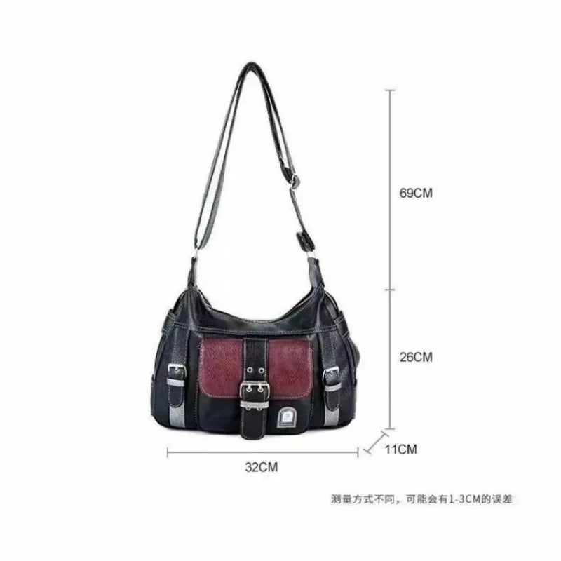 Y2K Vintage Crossbody Bag – Women's PU Leather Shoulder Tote