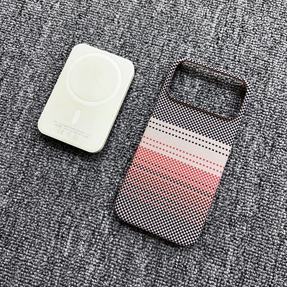 MagSafe Frameless iPhone Case – Woven Pattern Design, iPhone 12–17