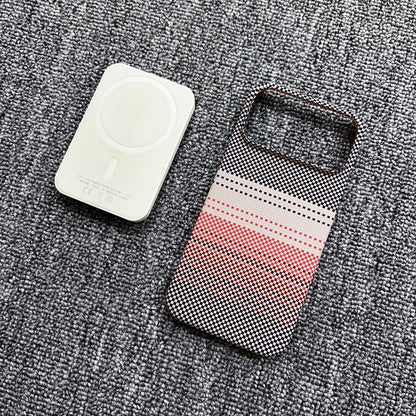 MagSafe Frameless iPhone Case – Woven Pattern Design, iPhone 12–17