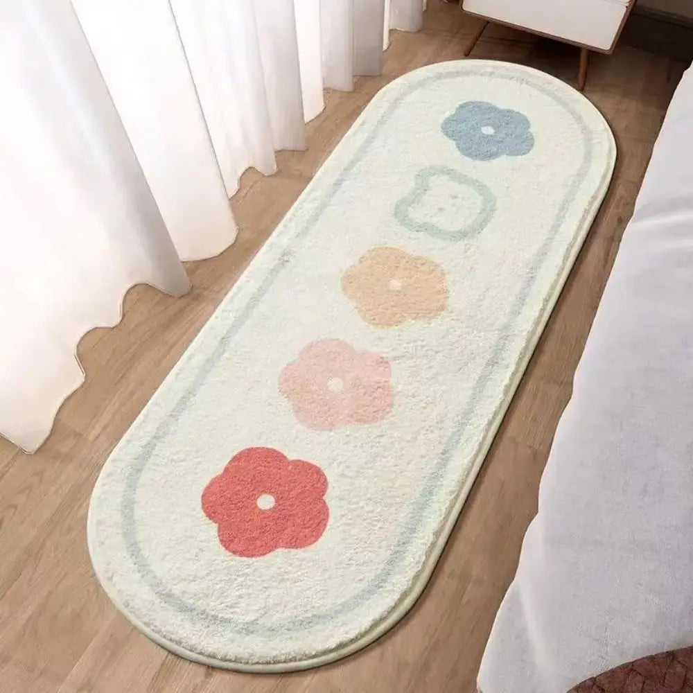 Vikama Cartoon Cute Cashmere-Like Rug Girls Room Decor Bedside Children S Long Soft Floor Mat - Soft