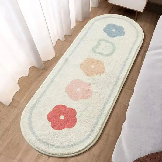 Vikama Cartoon Cute Cashmere-Like Rug Girls Room Decor Bedside Children S Long Soft Floor Mat - Soft