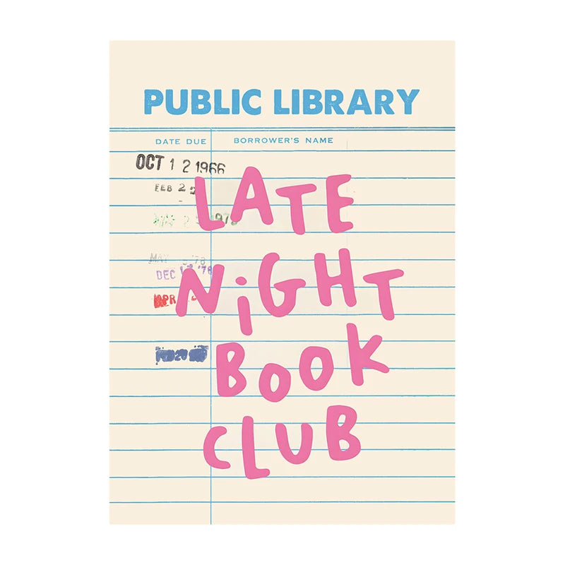 Book Club Wall Art Poster – Retro Reading Print for Book Lovers