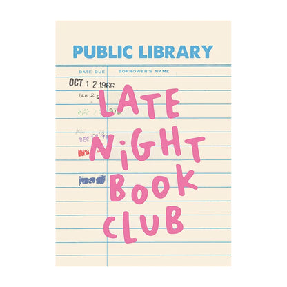 Book Club Wall Art Poster – Retro Reading Print for Book Lovers