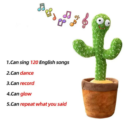 Dancing Talking Cactus Plush Toy With Music