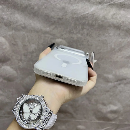 MagSafe Matte iPhone Case with Flip Camera Stand & Holder