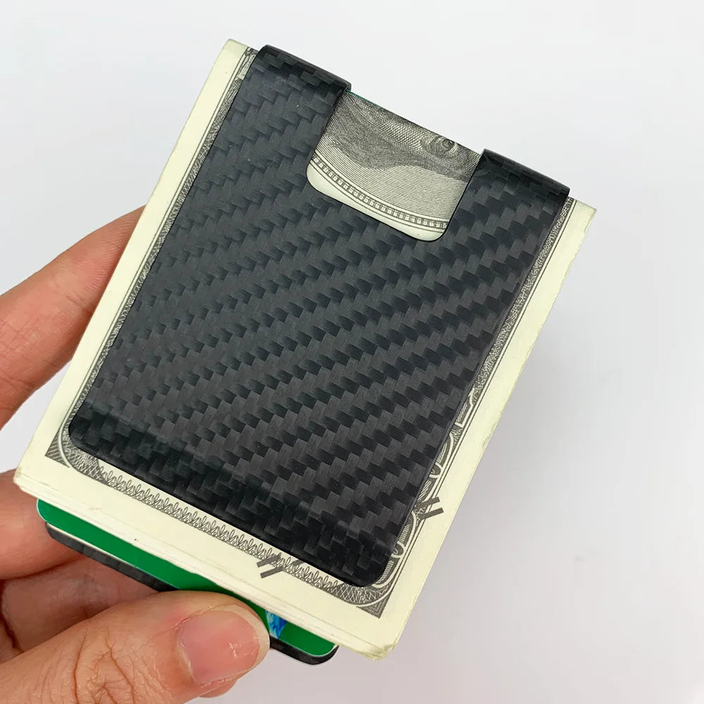 Carbon Fiber Money Clip Wallet – Slim Credit Card Holder