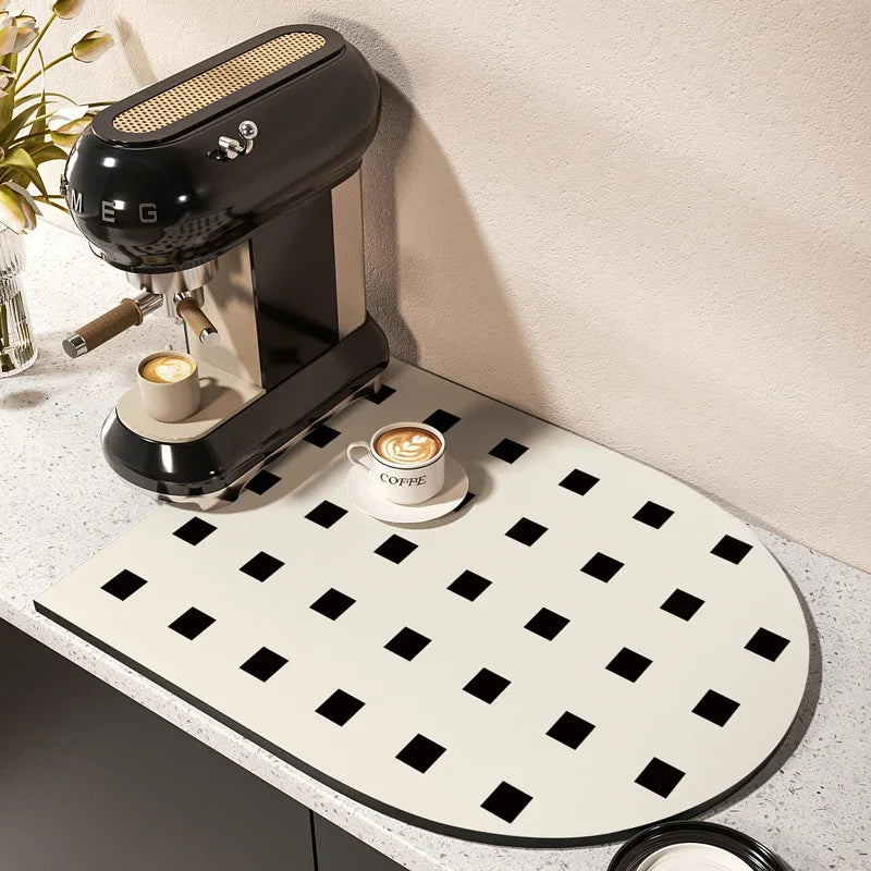 Coffee Machine Mat – Absorbent Non-Slip Kitchen Countertop Pad